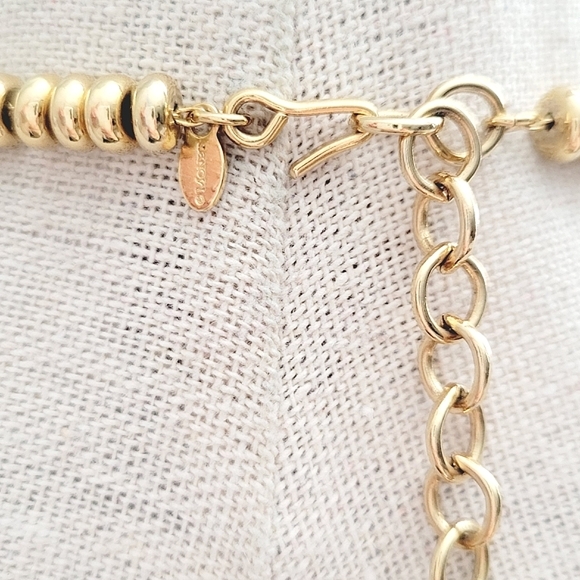 VINTAGE Monet multi-strand bib gold tone necklace - Picture 7 of 7